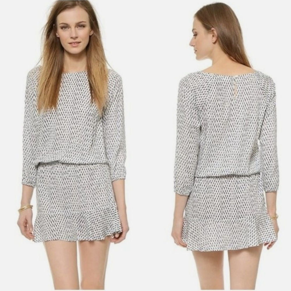 Soft Joie Arryn B Mini Long Sleeve Dress, Black/White, Size Medium, EUC - Picture 4 of 11